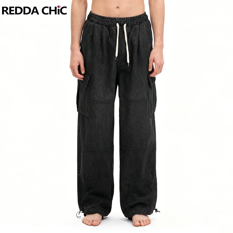 REDDACHIC Men's Elastic Waist Cargo Jeans Plus Size Vintage Wash Pockets Parachute Wide Leg Pants Vintage Hip Hop Streetwear
REDDACHIC Men's Elastic Waist Cargo Jeans Plus Size Vintage Wash Pockets Parachute Wide Leg Pants Vintage Hip Hop Streetwear