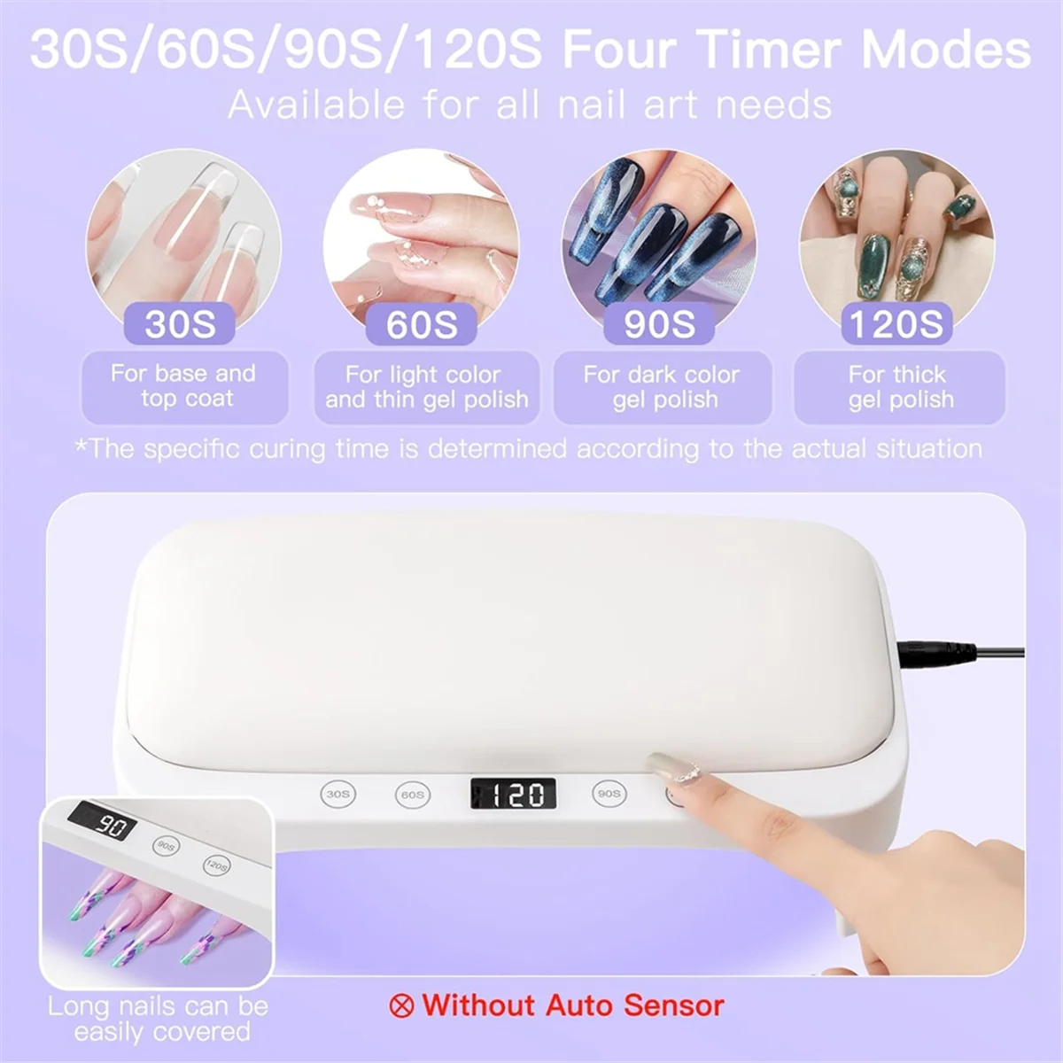 UV Nail Lamp with Arm Rest UV Gloves, LED Nail Light for Gel Nails Polish, 4 Timer Foldable Nail Dryer EU Plug
UV Nail Lamp with Arm Rest UV Gloves, LED Nail Light for Gel Nails Polish, 4 Timer Foldable Nail Dryer EU Plug