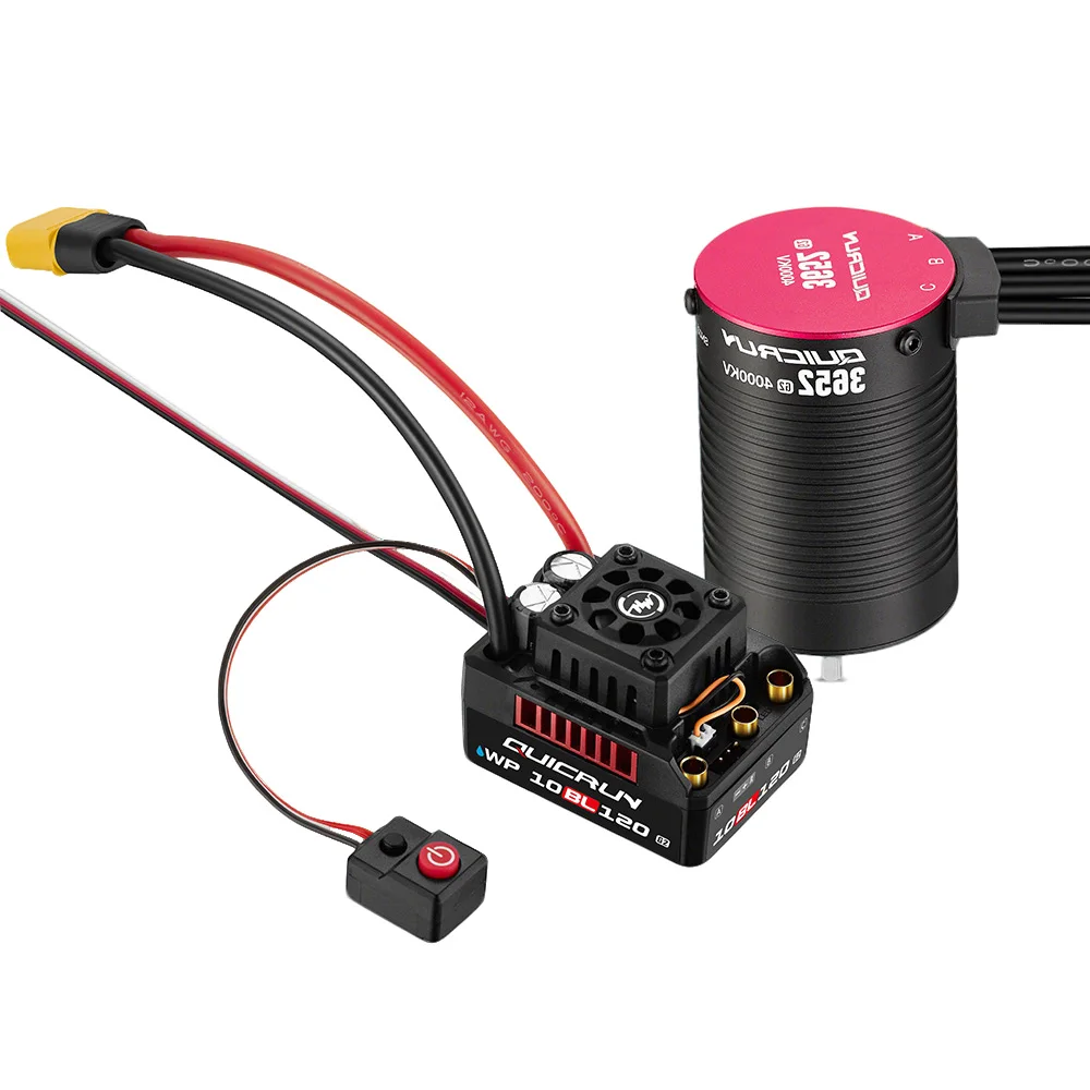 Hobbywing Quicrun WP 10BL120 G2 2-4S Waterproof ESC 3652SL & 3660SL G2 Brushless Motor For RC 1/10 On-road, Buggy, Truck
Hobbywing Quicrun WP 10BL120 G2 2-4S Waterproof ESC 3652SL & 3660SL G2 Brushless Motor For RC 1/10 On-road, Buggy, Truck