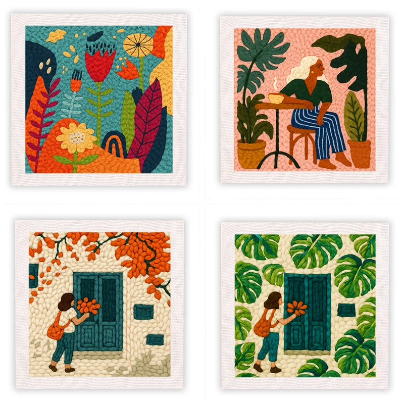 25*25cm Punch Needle Embroidery Kits for Beginner Girl Plant DIY Crafts with Yarns for Adults Embroidery Punch Needle Kit
25*25cm Punch Needle Embroidery Kits for Beginner Girl Plant DIY Crafts with Yarns for Adults Embroidery Punch Needle Kit