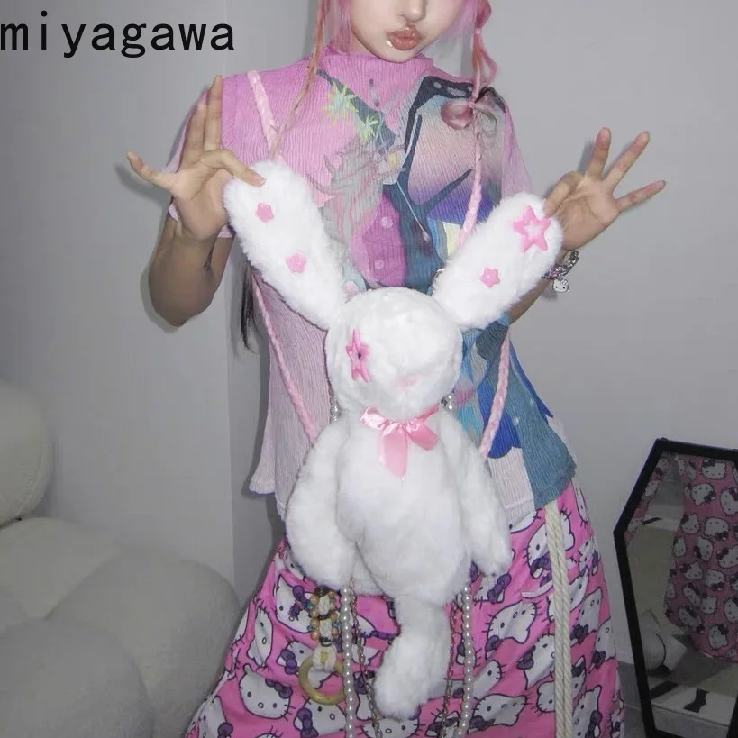 Miyagawa Big White Rabbit Backpack Spicy Girl Y2K Cute Cartoon Backpacks Fashion Streetwear Causal Kawaii Women Crossbody Bag
Miyagawa Big White Rabbit Backpack Spicy Girl Y2K Cute Cartoon Backpacks Fashion Streetwear Causal Kawaii Women Crossbody Bag