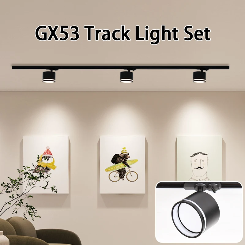 Modern Led Ceiling Light Track Light Set GX53 Replaceable Bulb AC85-265V Led Lights Room Ceiling Light Fixture For Living Room
Modern Led Ceiling Light Track Light Set GX53 Replaceable Bulb AC85-265V Led Lights Room Ceiling Light Fixture For Living Room