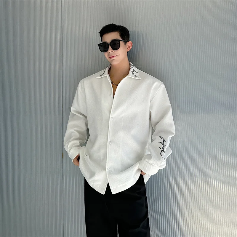 Retro Chinese Style Men's Long Sleeve Shirt Embroidered Heavy Work Plant Design Premium Feel Loose Fit Polyester Fiber
Retro Chinese Style Men's Long Sleeve Shirt Embroidered Heavy Work Plant Design Premium Feel Loose Fit Polyester Fiber