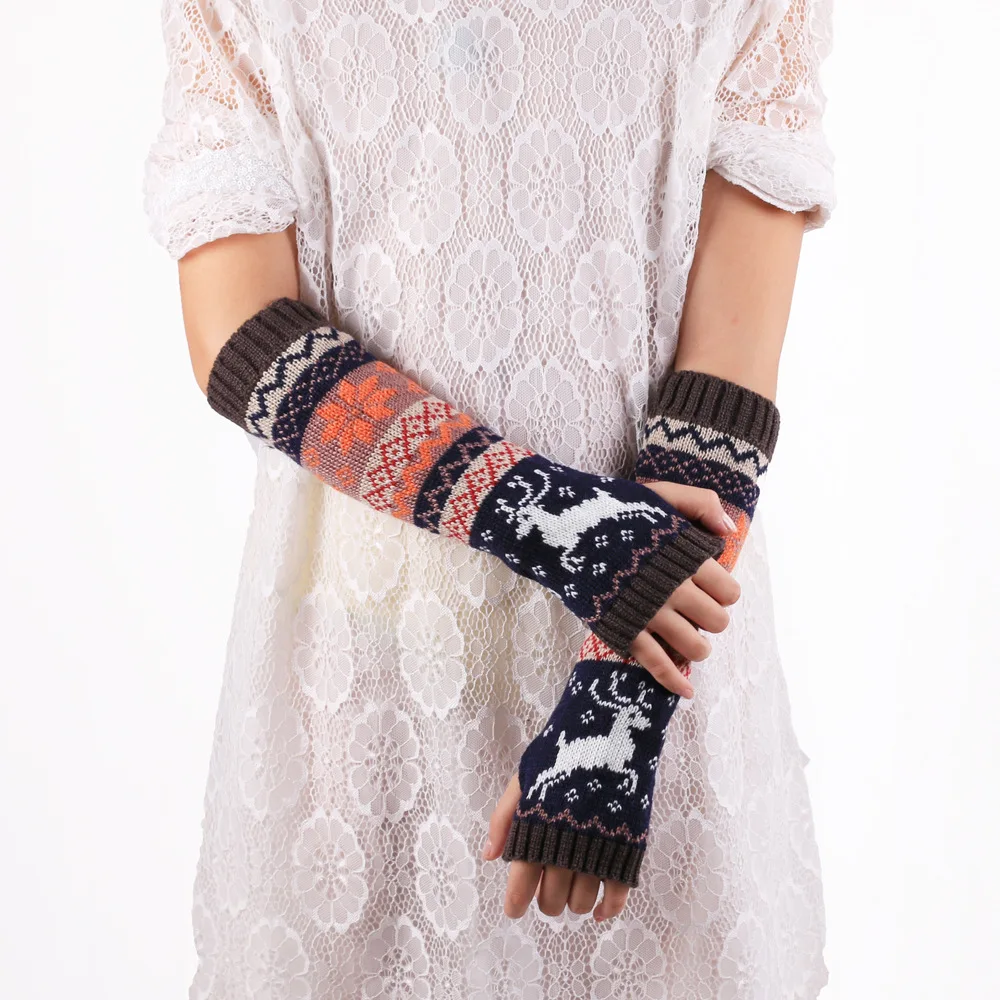 Christmas Women's Arm Sleeves Reindeer Long Winter Warm New Year's Party Gloves Shopping Walking Knit Ladies' Arm Warmers
Christmas Women's Arm Sleeves Reindeer Long Winter Warm New Year's Party Gloves Shopping Walking Knit Ladies' Arm Warmers