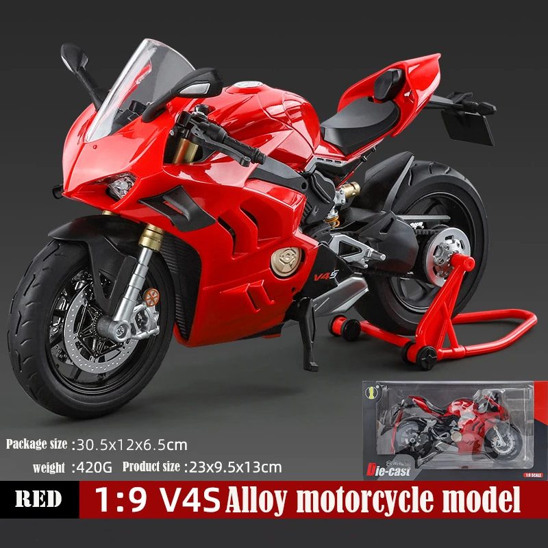 1: 9 V4S motorcycle alloy car model boy toy gift simulation car model base ornament
1: 9 V4S motorcycle alloy car model boy toy gift simulation car model base ornament