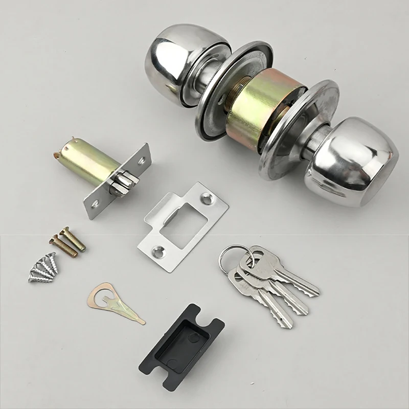 1 Set Ball Door Knob Lock Round Door Knobs Stainless Steel Door Lock Bathroom Entrance Locks Accessories With Keys Door Lock 
1 Set Ball Door Knob Lock Round Door Knobs Stainless Steel Door Lock Bathroom Entrance Locks Accessories With Keys Door Lock