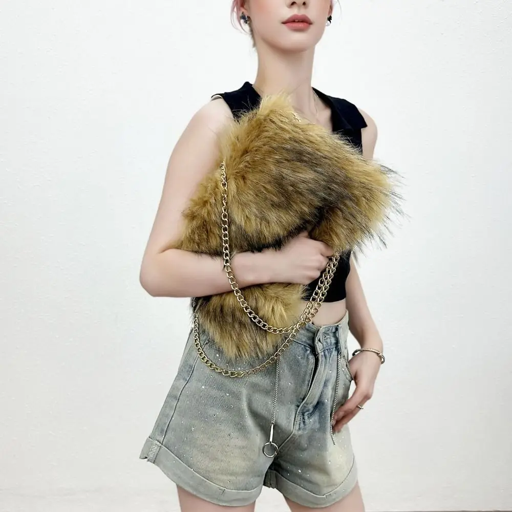 Fashion Cross Body Faux Fur Bag Chains Soft Fluffy Plush Clucth Bag Shaded Colour Luxury Girls
Fashion Cross Body Faux Fur Bag Chains Soft Fluffy Plush Clucth Bag Shaded Colour Luxury Girls