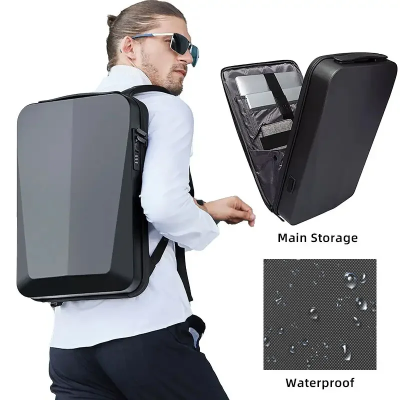 PC hard-shell men's waterproof backpack with double shoulder straps, large opening, password lock, anti-theft, gaming backpack
PC hard-shell men's waterproof backpack with double shoulder straps, large opening, password lock, anti-theft, gaming backpack