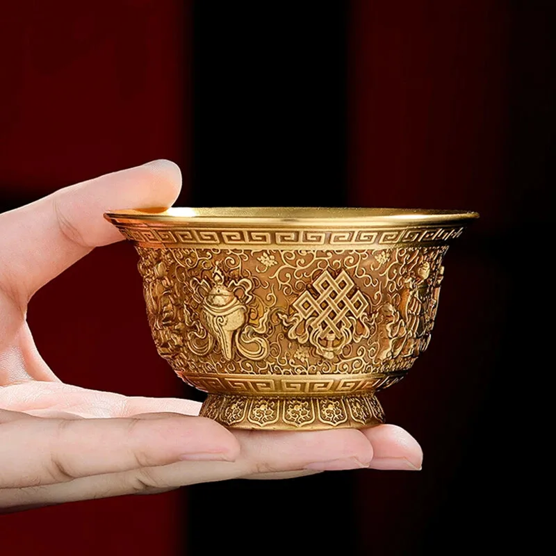 Tantric Eight Auspicious Symbol Buddhist Decor Water Bowl
Tantric Eight Auspicious Symbol Buddhist Decor Water Bowl