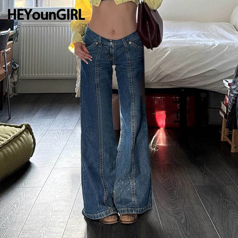HEYounGIRL Y2K Basic Low Waist Straight Jeans Vintage Fashion Dark Blue Women Denim Pants Autumn Casual 90s Outfits Preppy Style
HEYounGIRL Y2K Basic Low Waist Straight Jeans Vintage Fashion Dark Blue Women Denim Pants Autumn Casual 90s Outfits Preppy Style
