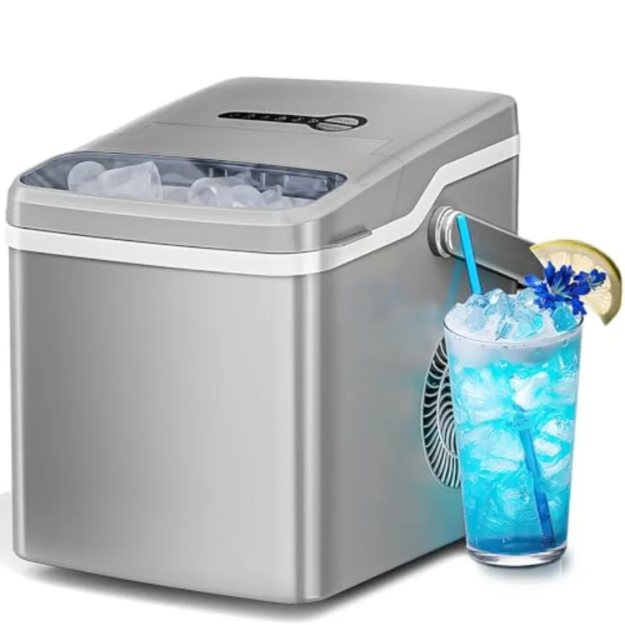 Countertop Ice Maker 26 lbs in 24Hrs 9 Ice Cubes Ready in 6 Mins Portable Ice Machine with Self-Cleaning One -Click Button 2 Si
Countertop Ice Maker 26 lbs in 24Hrs 9 Ice Cubes Ready in 6 Mins Portable Ice Machine with Self-Cleaning One -Click Button 2 Si