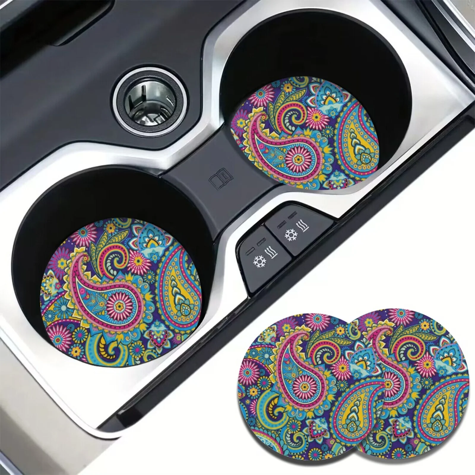 Car Cup Holder Coasters Universal Auto Insert Coaster Paisley Car Coasters Car Assecories for Women Men Cup Mat for Most Car
Car Cup Holder Coasters Universal Auto Insert Coaster Paisley Car Coasters Car Assecories for Women Men Cup Mat for Most Car