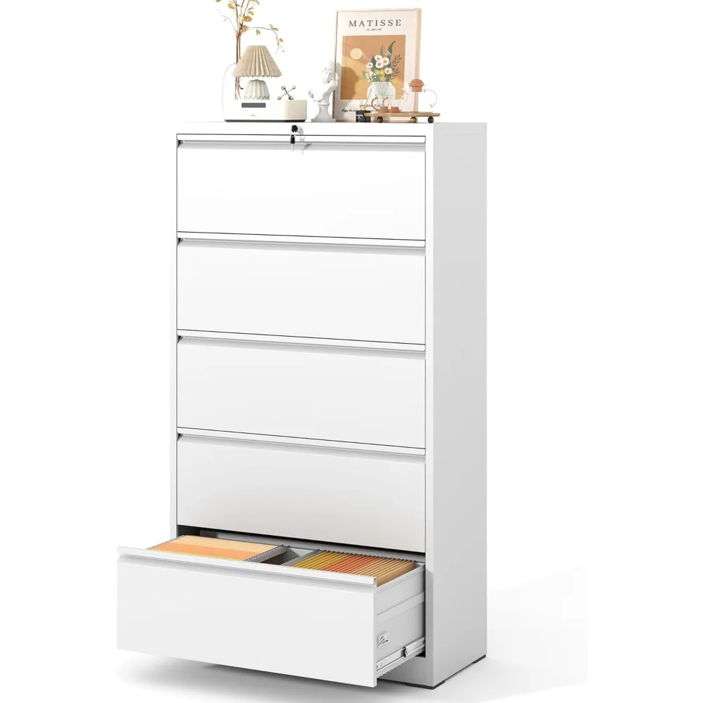 5 Drawer Lateral File Cabinet with Lock, Metal Lateral Filing Cabinet for Home Office, Steel Wide Horizontal Filing Cabinets for
5 Drawer Lateral File Cabinet with Lock, Metal Lateral Filing Cabinet for Home Office, Steel Wide Horizontal Filing Cabinets for