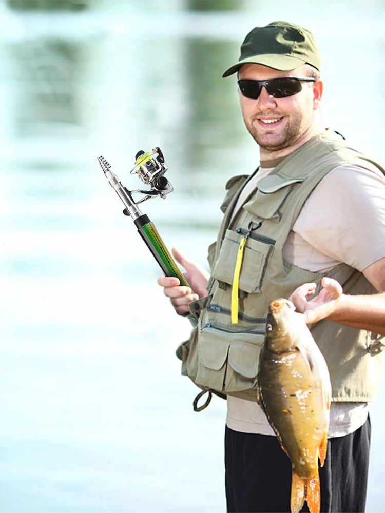 Portable Fish Shaped Fishing Rod Reel Combo Telescopic Mini Pocket Pen Fishing Pole with Reel Fishing Accessories Gifts for Men
Portable Fish Shaped Fishing Rod Reel Combo Telescopic Mini Pocket Pen Fishing Pole with Reel Fishing Accessories Gifts for Men