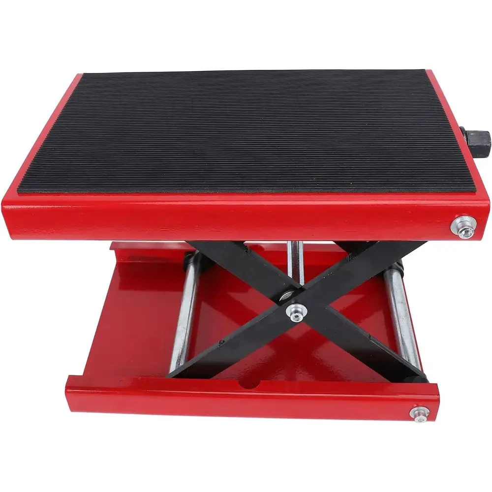 Регулируемый мотоциклетный ножничный домкрат с диапазоном высоты 3,35–1339, и грузоподъемностью 500 кг.
Регулируемый мотоциклетный ножничный домкрат с диапазоном высоты 3,35–1339, и грузоподъемностью 500 кг.