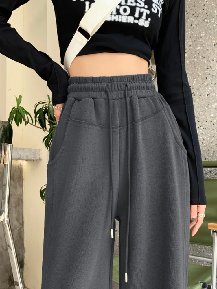 Straight Leg Beige Pants Female Spring Summer New Style Korean Solid Color Casual Wide Leg Pants Lazy Casual Pants Women
Straight Leg Beige Pants Female Spring Summer New Style Korean Solid Color Casual Wide Leg Pants Lazy Casual Pants Women