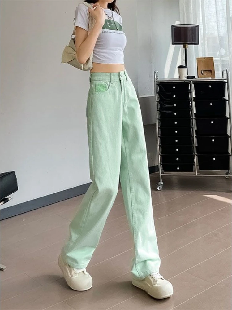 Women's Light Green Vintage Wide Leg Jeans 2026 Baggy Straight Pants Slimming Flowy Floor Length Trousers For Petite Winter
Women's Light Green Vintage Wide Leg Jeans 2026 Baggy Straight Pants Slimming Flowy Floor Length Trousers For Petite Winter