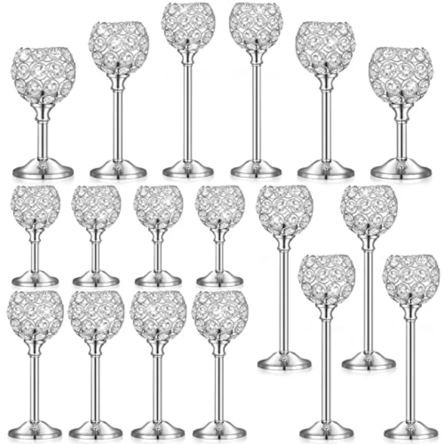 18 Pieces Crystal Candle Holders Bulk Candle Stick Holder Centerpieces for Table Wedding Centerpieces Crystal Decorative Tealig
18 Pieces Crystal Candle Holders Bulk Candle Stick Holder Centerpieces for Table Wedding Centerpieces Crystal Decorative Tealig