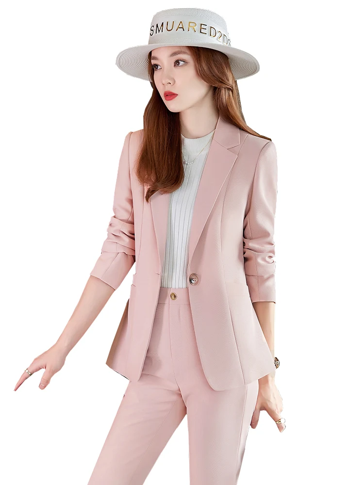Office Ladies Formal Pant Suit Women Female Business Work Wear 2 Piece Set Pink Purple Green Red Navy Solid Blazer And Trouser
Office Ladies Formal Pant Suit Women Female Business Work Wear 2 Piece Set Pink Purple Green Red Navy Solid Blazer And Trouser