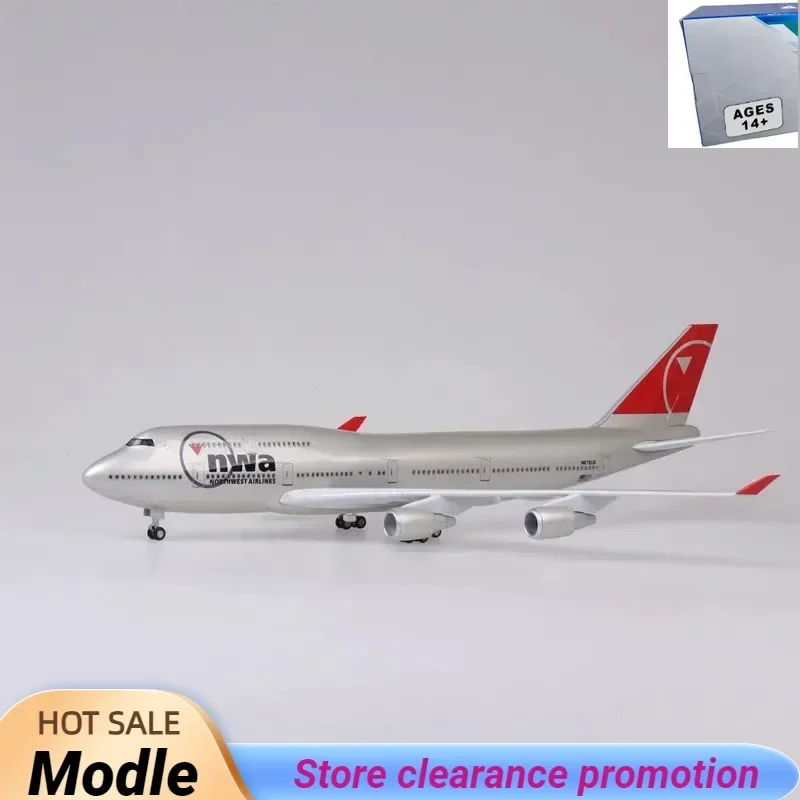 Литая под давлением модель 47 см в масштабе 1:150 Northwest Airlines Boeing 747 полимерный самолет Airbus со светом и колесами, дисплей для коллекции игрушек
Литая под давлением модель 47 см в масштабе 1:150 Northwest Airlines Boeing 747 полимерный самолет Airbus со светом и колесами, дисплей для коллекции игрушек