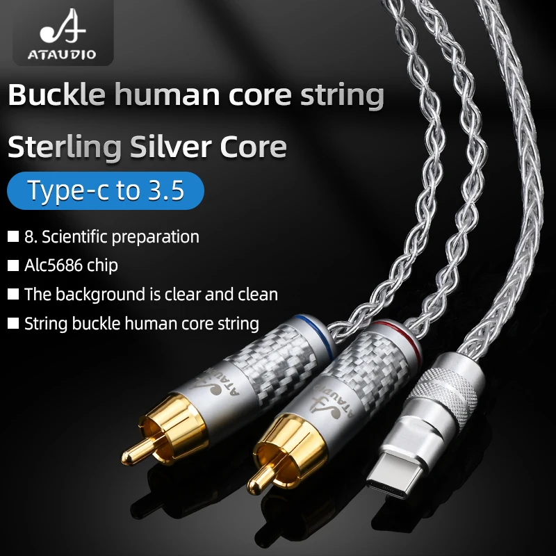 Ataudio Hifi Usb C Rca Audio Cable High Fidelity Pure Silver Type-c To 2 Rca Cable 2rca Jack Type C Rca Cable
Ataudio Hifi Usb C Rca Audio Cable High Fidelity Pure Silver Type-c To 2 Rca Cable 2rca Jack Type C Rca Cable