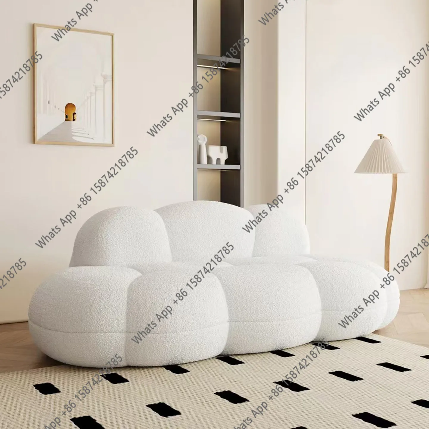 French Cream Wind Cloud Sofa Living Room Bedroom Balcony Lamb Fleece Leisure Chair Creative Lazy Sofa
French Cream Wind Cloud Sofa Living Room Bedroom Balcony Lamb Fleece Leisure Chair Creative Lazy Sofa