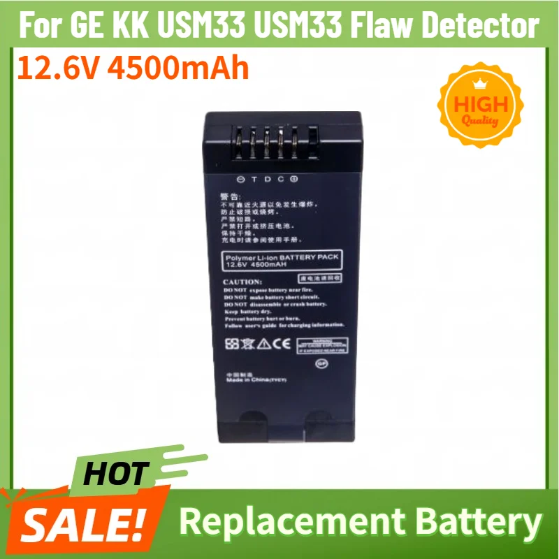 100% New 12.6V 4500mAh Replacement Battery USM33 USM33 for GE KK Flaw Detector
100% New 12.6V 4500mAh Replacement Battery USM33 USM33 for GE KK Flaw Detector