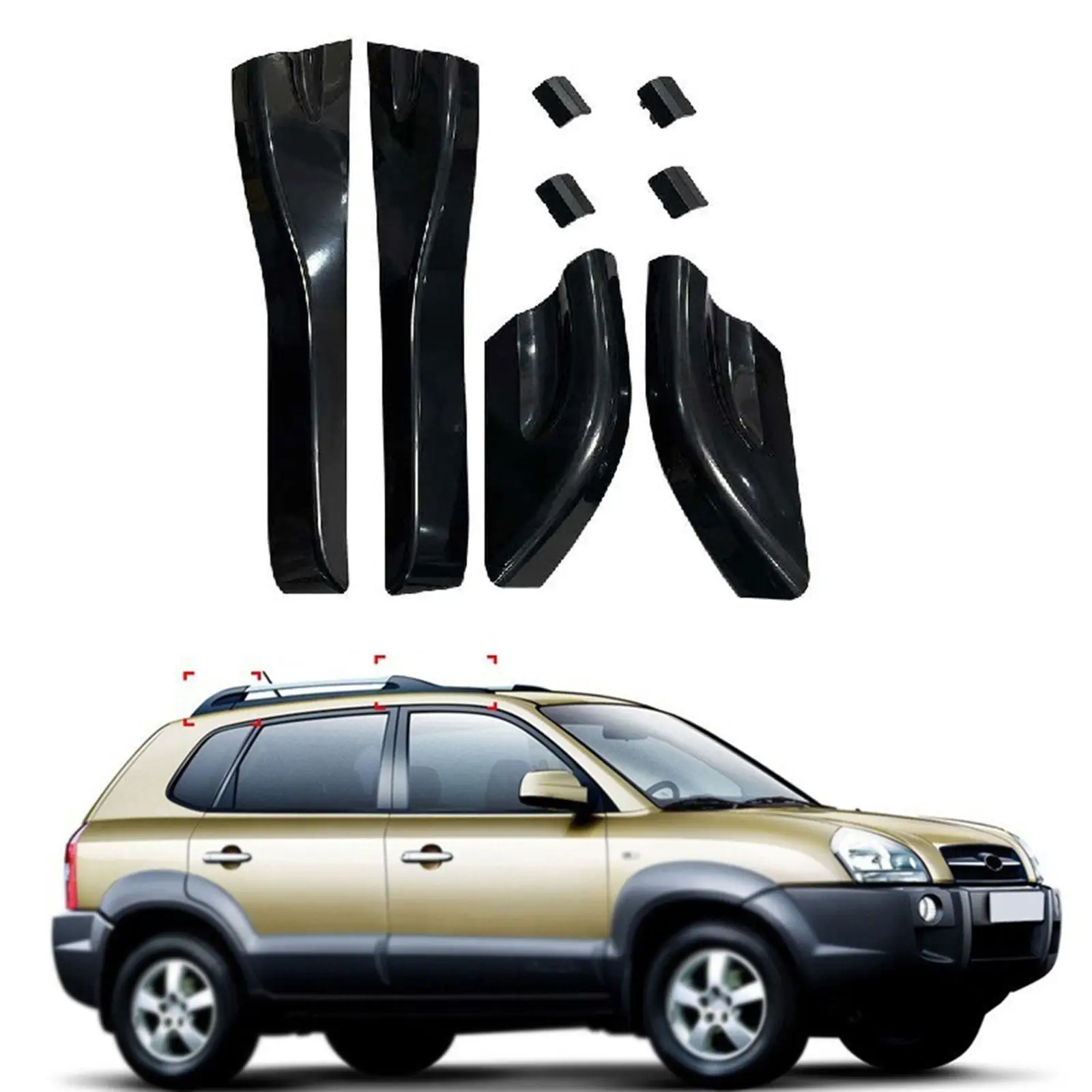 ABS Roof Rack Rail End Cover Upgrade Easy Installation Car Exterior Part for Hyundai Tucson 2004–2014
ABS Roof Rack Rail End Cover Upgrade Easy Installation Car Exterior Part for Hyundai Tucson 2004–2014