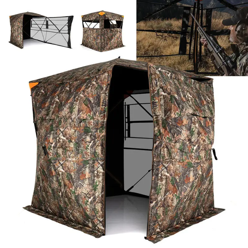 3-4 Person Hunting Blind 270° See-Through Pop-up Ground Blind with Full-Open Swing Door
3-4 Person Hunting Blind 270° See-Through Pop-up Ground Blind with Full-Open Swing Door