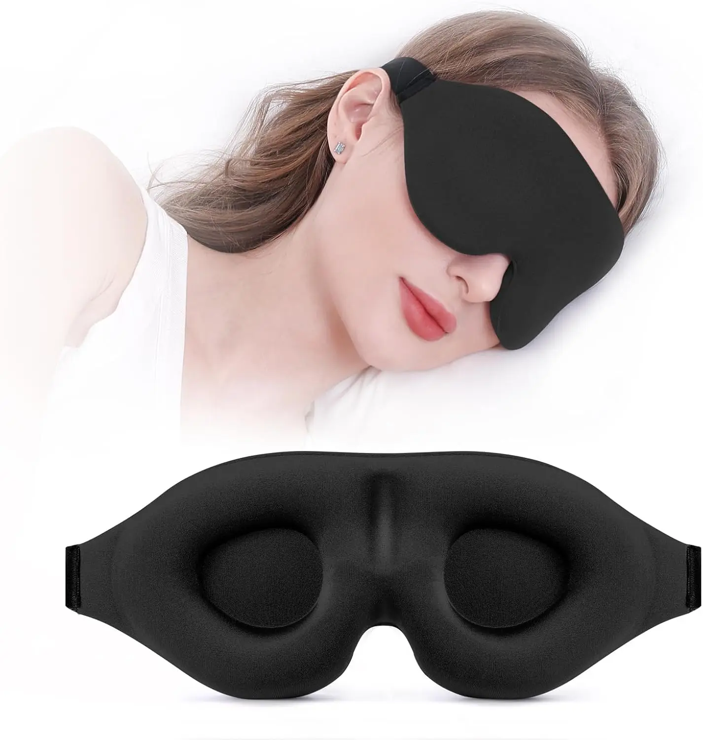 3D Sleep Mask for Side Sleepers, Complete Light Blocking Eye Cover, Soft Breathable for Women Men
3D Sleep Mask for Side Sleepers, Complete Light Blocking Eye Cover, Soft Breathable for Women Men