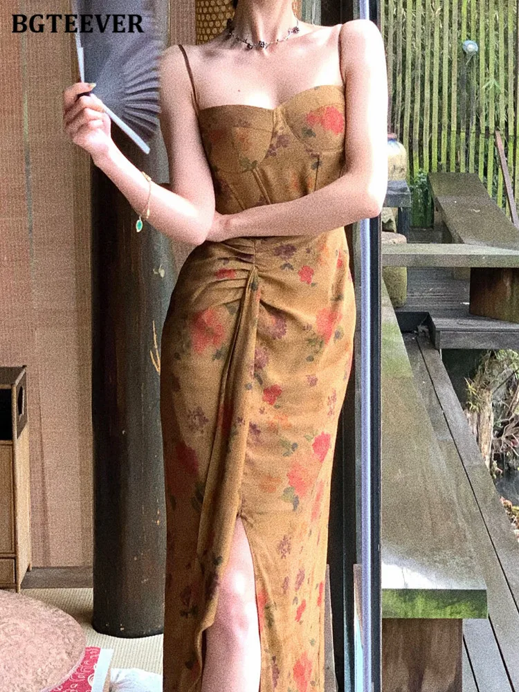 BGTEEVER Vintage Slim Waist Drawstring Package Hip Ladies Satin Dress Summer Elegant Sleeveless Side Split Women Bodycon Dress
BGTEEVER Vintage Slim Waist Drawstring Package Hip Ladies Satin Dress Summer Elegant Sleeveless Side Split Women Bodycon Dress