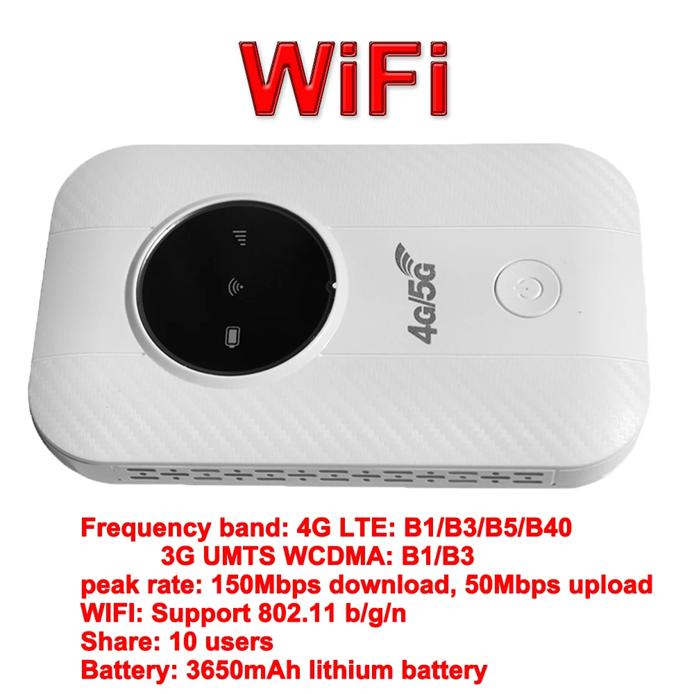 150 Мбит/с 4G LTE Wi-Fi роутер 3650 мАч карманная Мобильная точка доступа Wi-Fi модем до 10 пользователей со слотом для SIM-карты мобильный беспроводной роутер
150 Мбит/с 4G LTE Wi-Fi роутер 3650 мАч карманная Мобильная точка доступа Wi-Fi модем до 10 пользователей со слотом для SIM-карты мобильный беспроводной роутер