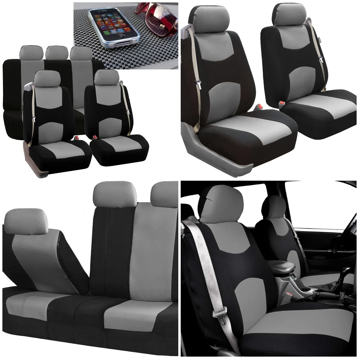 Universal Fit Seatbelt Covers Set, Gray/Black – All-Purpose Built-in for Cars, Trucks & SUVs (FB351115)
Universal Fit Seatbelt Covers Set, Gray/Black – All-Purpose Built-in for Cars, Trucks & SUVs (FB351115)
