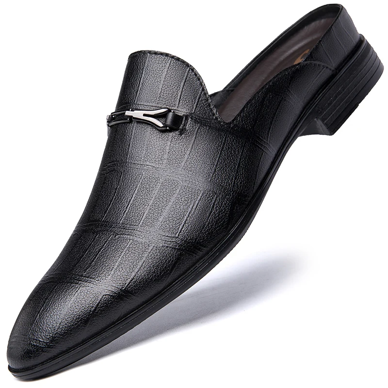 Men's First Layer Cowhide Genuine Leather Mules Male Summer Fashion Casual Breathable Comfy Sandals Open Back Low-heel Slipper
Men's First Layer Cowhide Genuine Leather Mules Male Summer Fashion Casual Breathable Comfy Sandals Open Back Low-heel Slipper