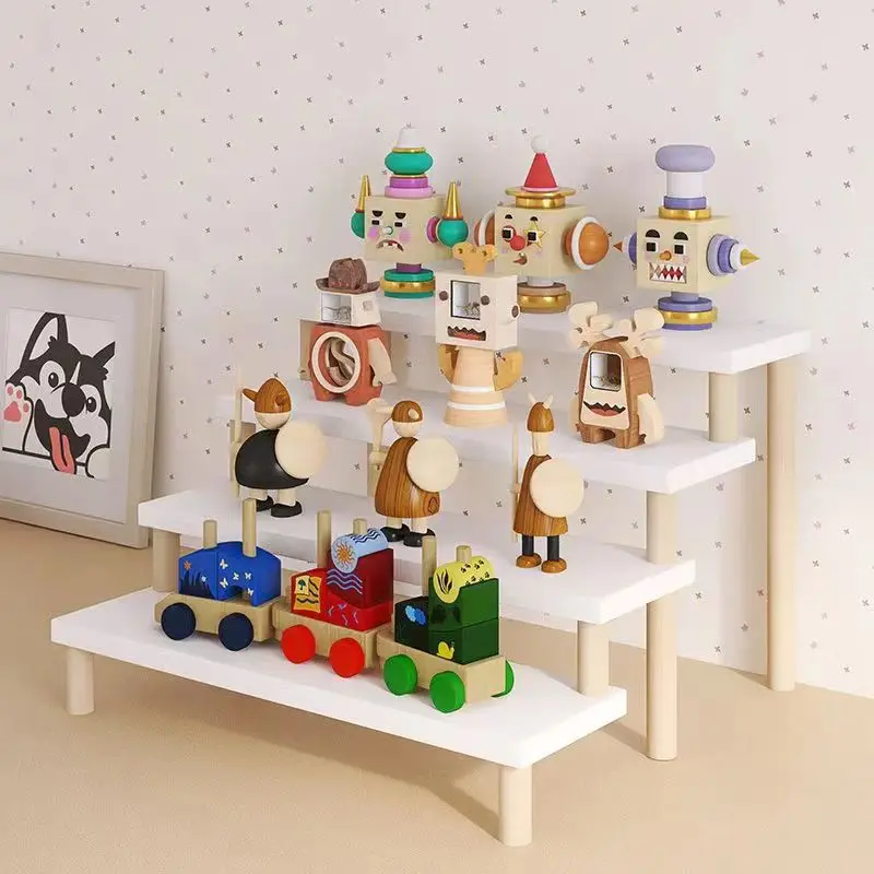 2-4 Tier Ladder Type Solid Wood Display Shelf Desktop Toys Model Organizer Multifunctional Ornaments Display Stand
2-4 Tier Ladder Type Solid Wood Display Shelf Desktop Toys Model Organizer Multifunctional Ornaments Display Stand