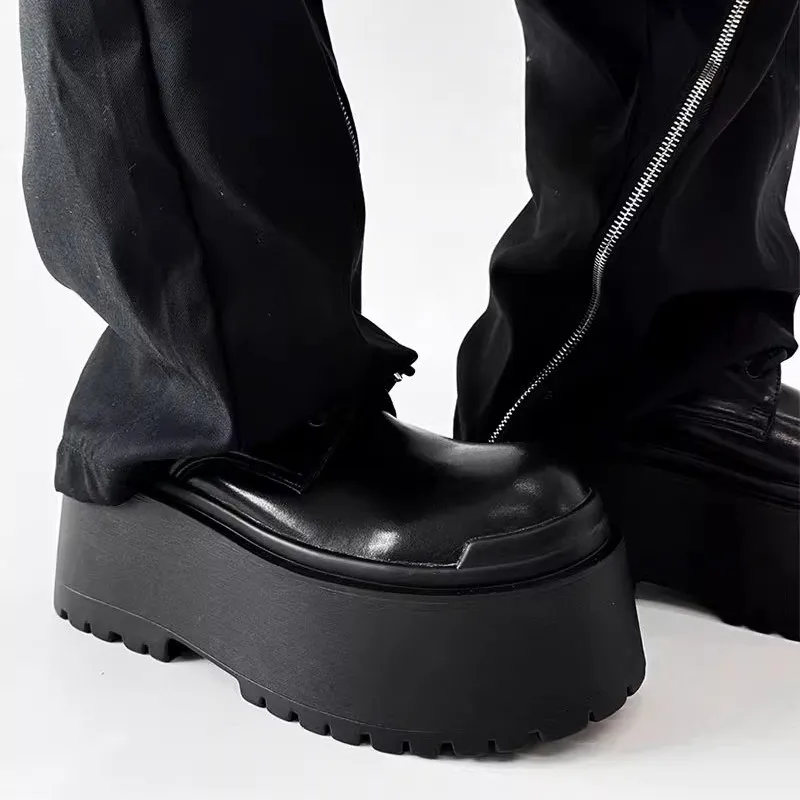 New 2025 Spring Casual Design 10cm Men Flats Platform Goth Punk Style Lace-up Big Head Muffin Bottom Subcultural Leather Shoes
New 2025 Spring Casual Design 10cm Men Flats Platform Goth Punk Style Lace-up Big Head Muffin Bottom Subcultural Leather Shoes