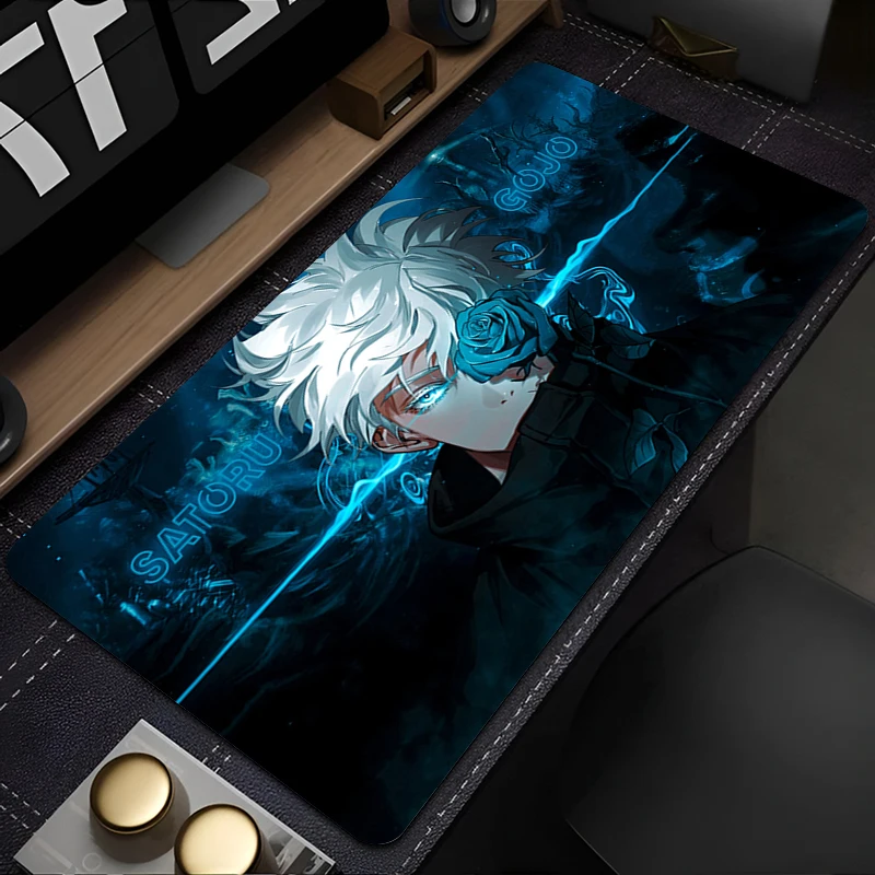 Gaming Mouse Pad, Large Desk Mat, Anti-slip Rubber Base, Stitched Edges, Blue Rose White Hair Anime Guy Print for Gaming
Gaming Mouse Pad, Large Desk Mat, Anti-slip Rubber Base, Stitched Edges, Blue Rose White Hair Anime Guy Print for Gaming