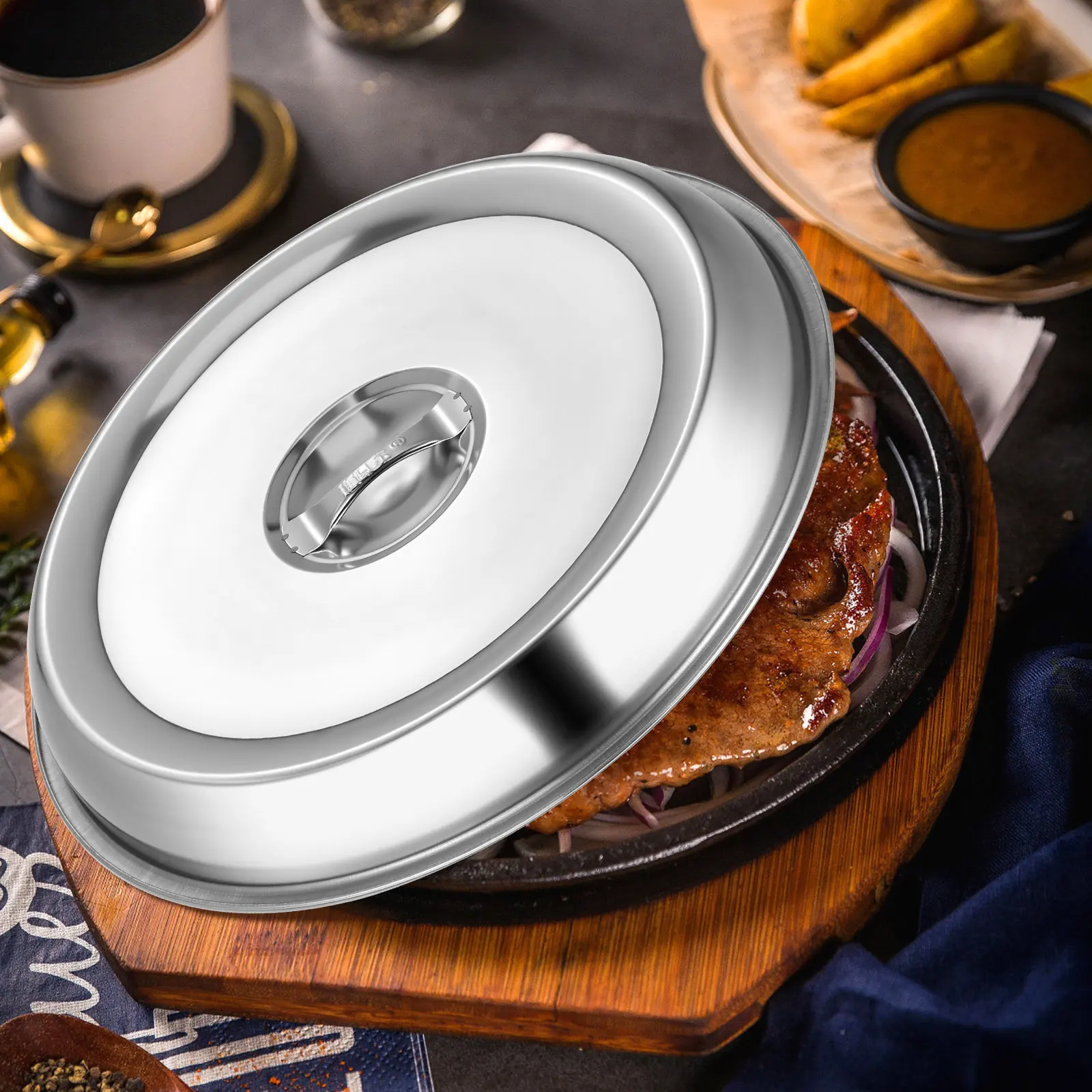 3Pcs Stainless Steel Food Dome Cover Sturdy Wear-Resistant Serving Lid for Steak Bbq Restaurant Kitchen Fresh-Keeping Protection
3Pcs Stainless Steel Food Dome Cover Sturdy Wear-Resistant Serving Lid for Steak Bbq Restaurant Kitchen Fresh-Keeping Protection