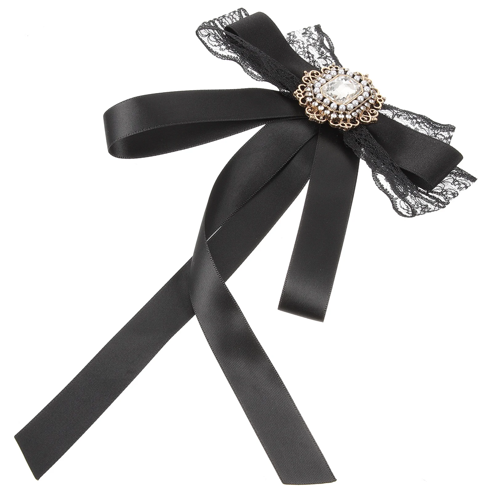 Rhinestone Studded Bow Brooch Pin Elegant Black Bowtie Decoration for Shirts Dresses Skirts Women Fashion Gift
Rhinestone Studded Bow Brooch Pin Elegant Black Bowtie Decoration for Shirts Dresses Skirts Women Fashion Gift
