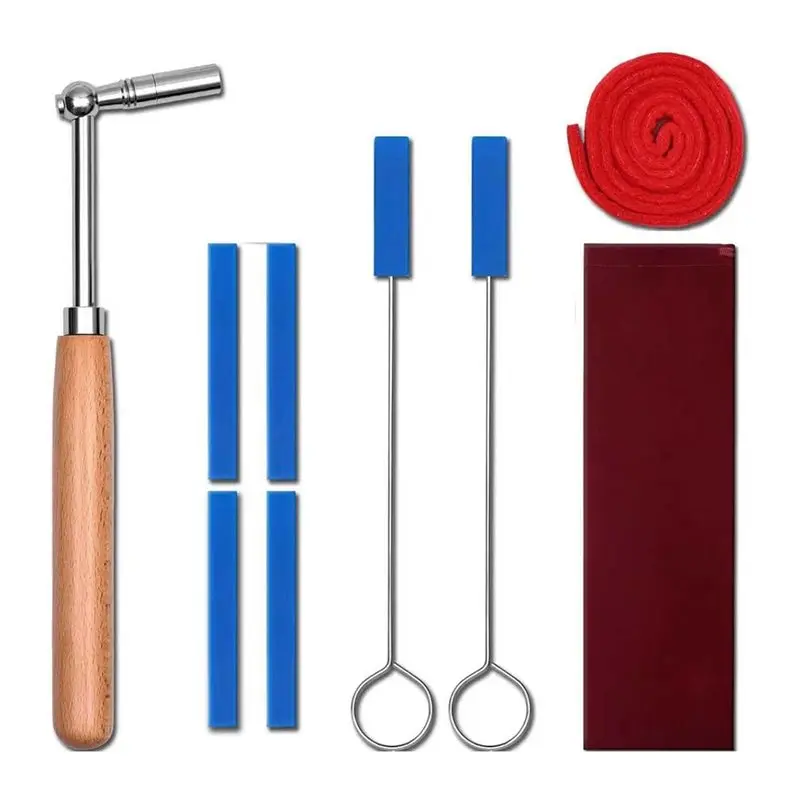 AS98-Rubber Mute Set(9 PCS), Piano Tuner Wrench& Hammer- Professional Piano Tuning Tool Kit