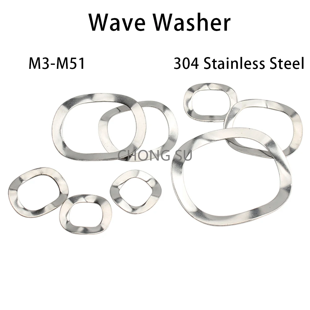 304 stainless steel M3 M4 M5 M6 M8 M10 M12 M16 M19 M23 M25 M27 M31 M39 M41 M51 Wave Washer Wave Crest Type Gasket Spring Washer
304 stainless steel M3 M4 M5 M6 M8 M10 M12 M16 M19 M23 M25 M27 M31 M39 M41 M51 Wave Washer Wave Crest Type Gasket Spring Washer