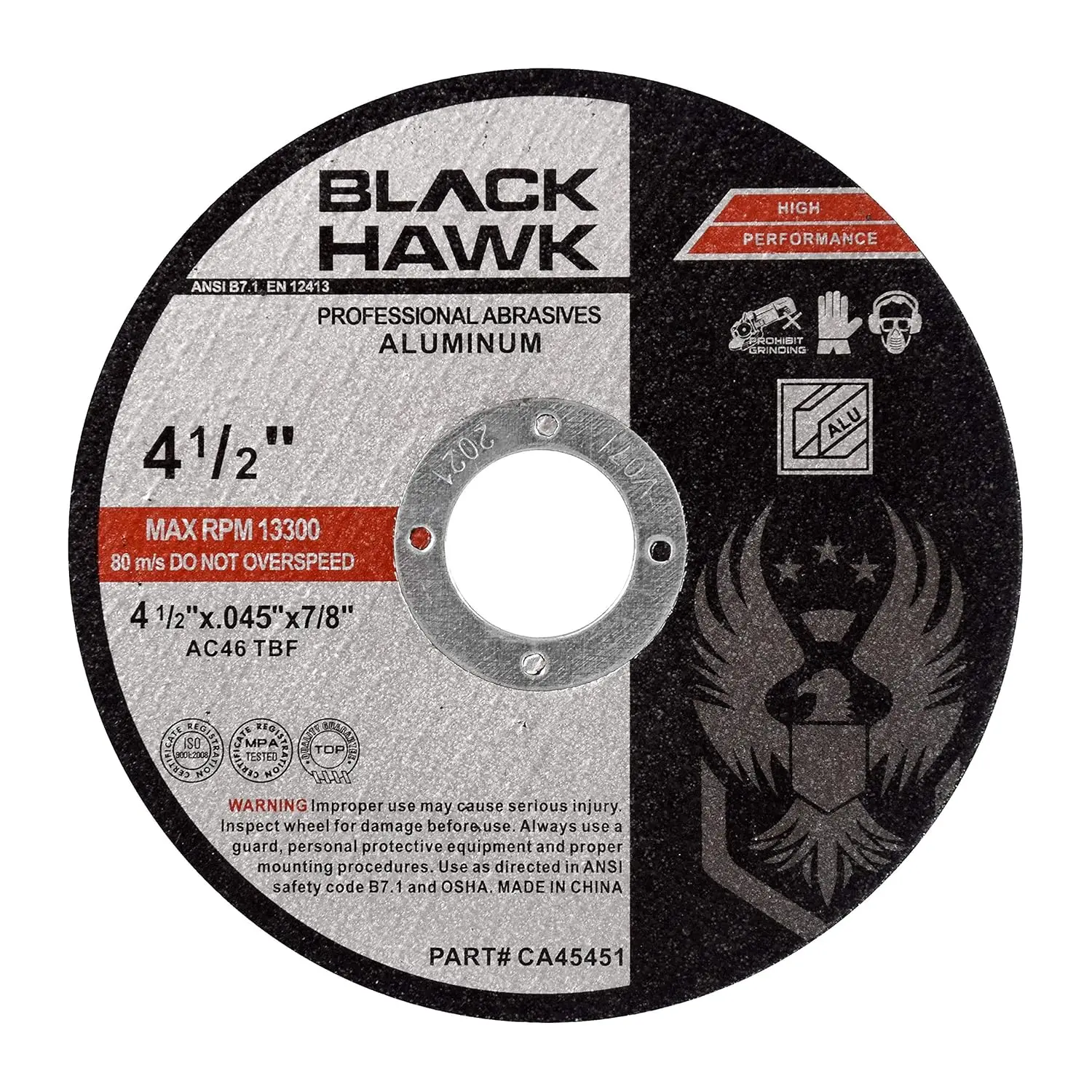 25 Pack Cut Off Wheels for Aluminum & Soft Metals, 4-1/2" x .045 x 7/8" Angle Grinder Discs
25 Pack Cut Off Wheels for Aluminum & Soft Metals, 4-1/2" x .045 x 7/8" Angle Grinder Discs