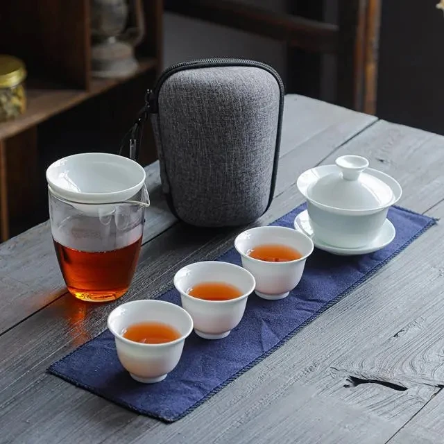 Porcelain Service Gaiwan Tea Cups Mug of Tea Ceremony Teapot,Chinese Portable Kung Fu Travel Tea Set, Ceramic Teacup with bag
Porcelain Service Gaiwan Tea Cups Mug of Tea Ceremony Teapot,Chinese Portable Kung Fu Travel Tea Set, Ceramic Teacup with bag