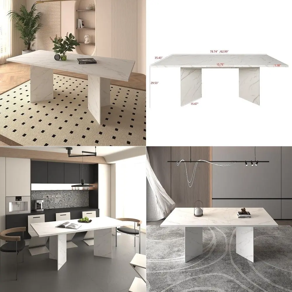 to 78.74 Extendable Dining Room Kitchen Table for 610,Modern Long Large Farmhouse Wooden Conference Expanding Table,White
to 78.74 Extendable Dining Room Kitchen Table for 610,Modern Long Large Farmhouse Wooden Conference Expanding Table,White