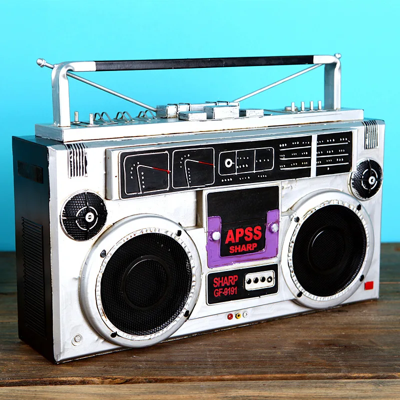 Wrought iron retro 1980s tape recorder radio model nostalgic ornament ornament bar shooting prop creativity
Wrought iron retro 1980s tape recorder radio model nostalgic ornament ornament bar shooting prop creativity