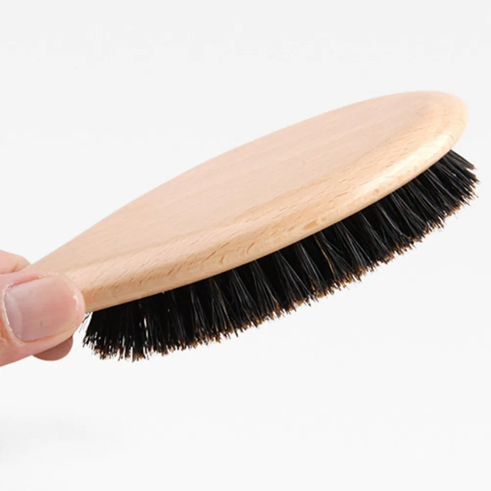 Wooden Handle Hairdressing Comb Made of Beech Wood with Natural Boar Bristles Anti-Static Scalp Massage Comb for Healthy Silky
Wooden Handle Hairdressing Comb Made of Beech Wood with Natural Boar Bristles Anti-Static Scalp Massage Comb for Healthy Silky