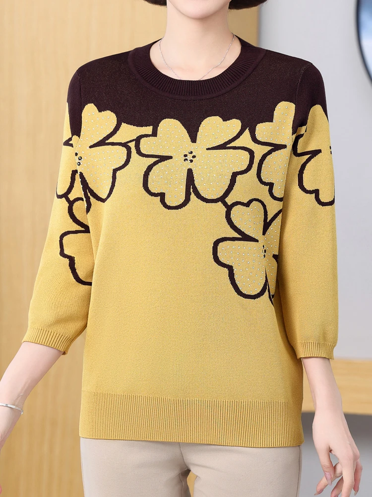 Print Sweater Women 2024 Spring Half Sleeve Pullover Femme Women Clothing Causal Sweaters
Print Sweater Women 2024 Spring Half Sleeve Pullover Femme Women Clothing Causal Sweaters