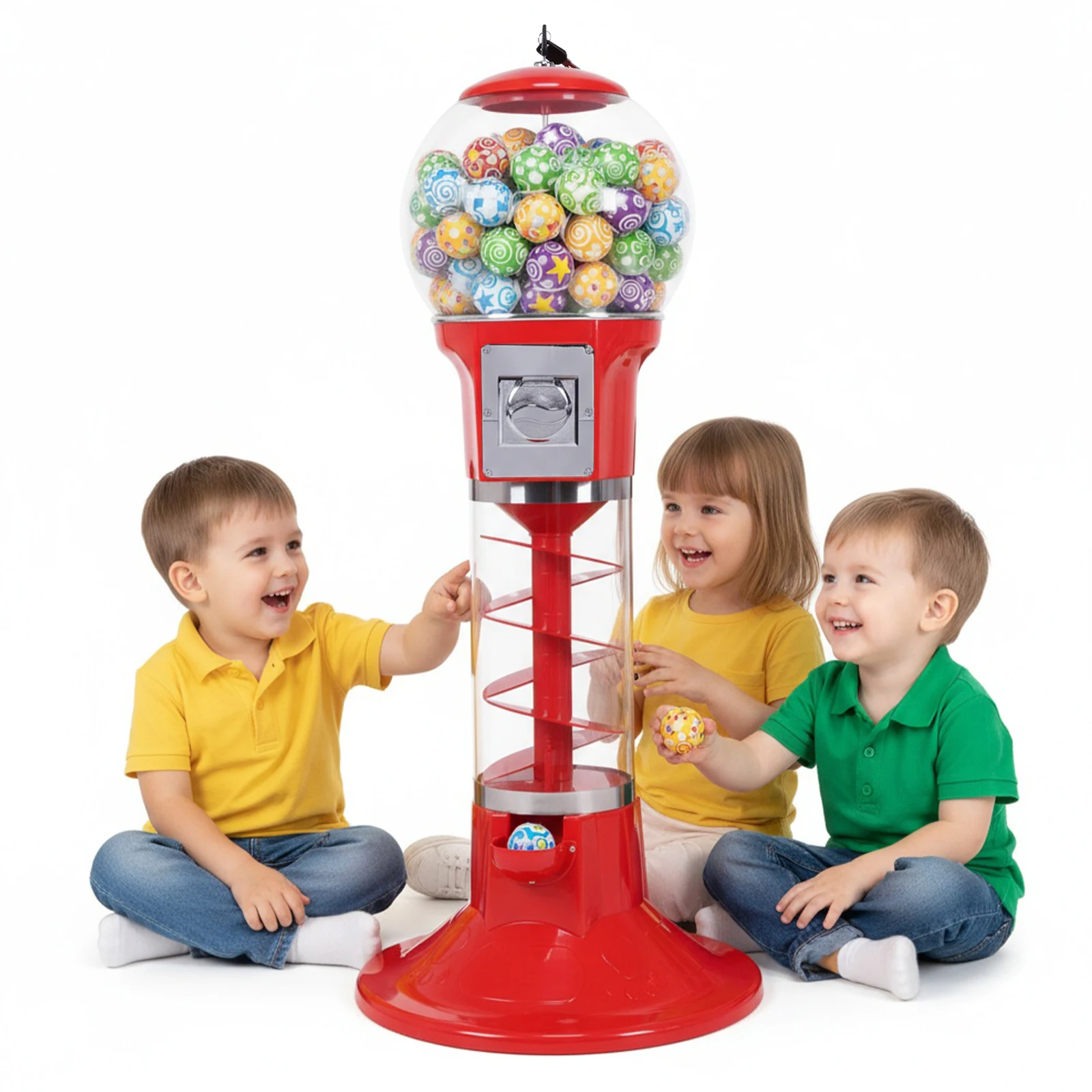 Капсульные игрушки с монетоприемником и подставкой, торговый инструмент с отскоком мяча, большая емкость, отдельно стоящие игрушки, автомат для парка развлечений
Капсульные игрушки с монетоприемником и подставкой, торговый инструмент с отскоком мяча, большая емкость, отдельно стоящие игрушки, автомат для парка развлечений