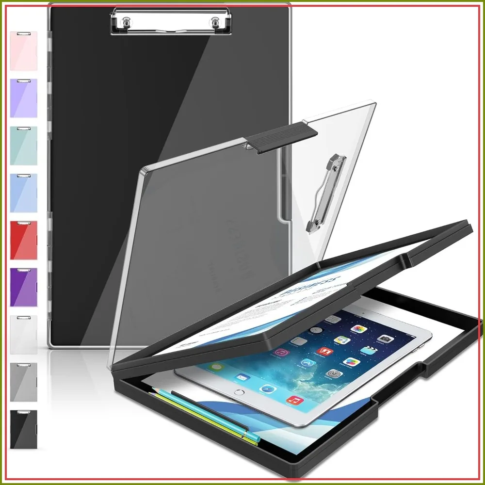 Sooez Clipboard with Storage, Heavy Duty Clearview Clipboards 8.5x11, Dry Erase Plastic Nursing Clipboard, High Capacity Folder for Teacher Nurse Office Supplies
Sooez Clipboard with Storage, Heavy Duty Clearview Clipboards 8.5x11, Dry Erase Plastic Nursing Clipboard, High Capacity Folder for Teacher Nurse Office Supplies