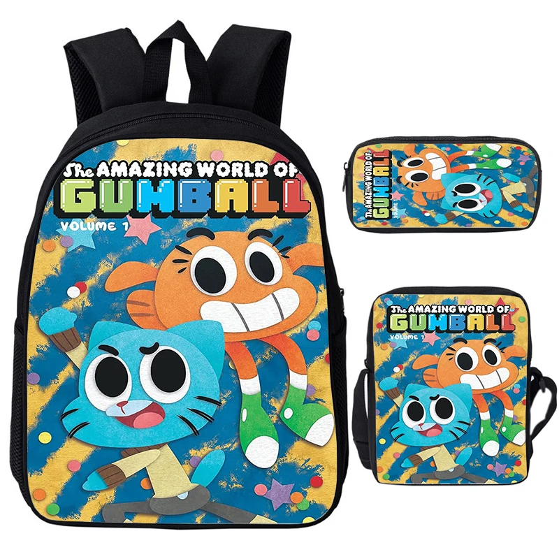 3Pcs Set Children's Backpack The Amazing World of Gumball School Bag Kids Cartoon Backpacks Boys Girls Nylon Lightweight Mochila
3Pcs Set Children's Backpack The Amazing World of Gumball School Bag Kids Cartoon Backpacks Boys Girls Nylon Lightweight Mochila